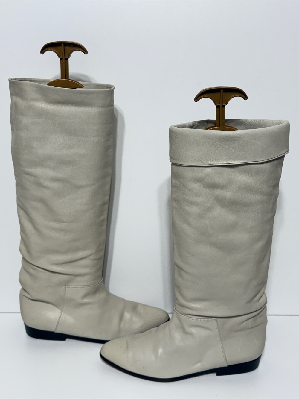 Vintage Alberto D. Molina Leather Foldover Boots